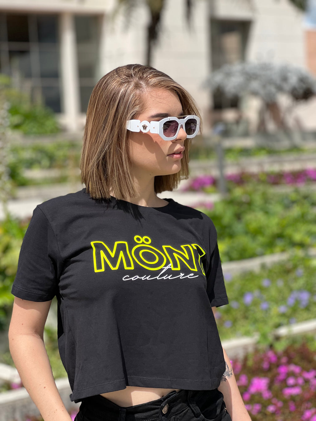 Croptop Mönt california neon