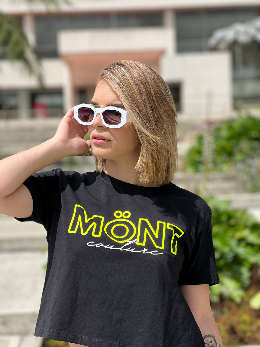Croptop Mönt california neon
