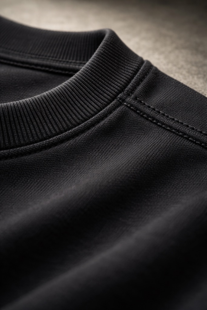 Detalle cuello rib premium